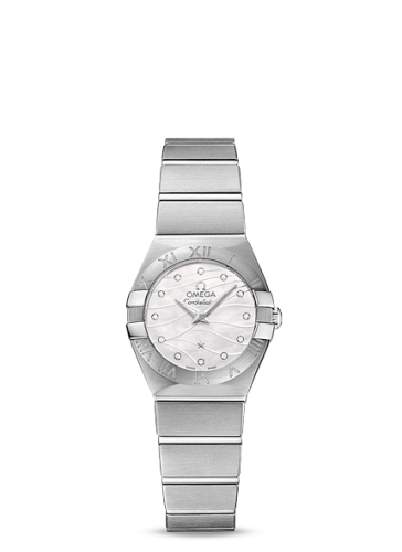 Omega Constellation Quartz 24 Brushed Stainless Steel / Wavy MOP